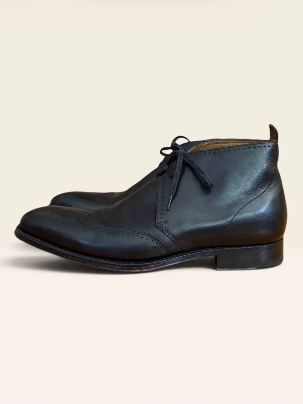 Vintage Grenson 5115 Black Leather Ankle Boots UK 7.5 F